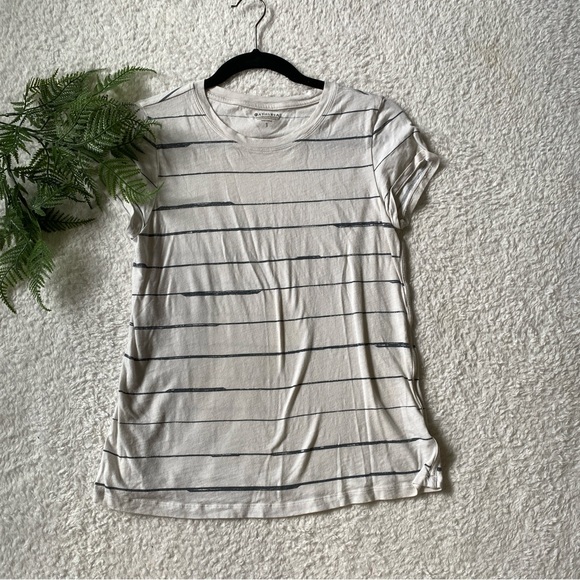 Athleta | organic daily striped tee short sleeve crew neck T-shirt - Picture 2 of 5
